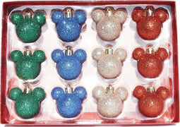 Kurt S. Adler kunststof kerstbal disney mickey mouse 5cm multi 12 stuks