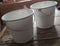Emmer 5 L met stalen hengsel in wit (set 2 stuks)