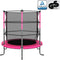 Trampoline met veiligheidsnet rond 140x160 cm roze