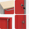 vidaXL - Gereedschapskast - op - Wielen - met - Vergrendeling - Rood - 75x45x85 - cm - Staal