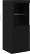 vidaXL - Sideboard - met - LED-lampen - Zwart - Eiken - 41x37x100 - cm