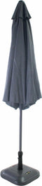 SenS-Line - Parasol Salou Stokparasol - Ø300 cm - 8-ribs- Polyester - Antraciet - Zonder Parsolvoet