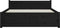 vidaXL - Bedframe - massief - hout - zwart - 140x200 - cm