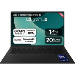 LG 17ZD90T-G.AX78B - Laptop - Intel Core Ultra 7 16 GB RAM 1 TB SSD Qwerty Spaans - Zwart