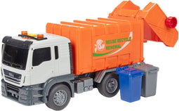 Vehicool Vuilniswagen - 21cm - Licht en geluid - Multi kleuren