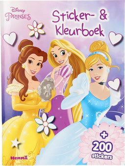 Disney - Kleurboek - Prinsessen met 200 stickers - Multi