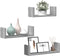 vidaXL - Wandschappen - 3 - st - bewerkt - hout - grijs - sonoma - eikenkleurig