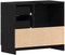 vidaXL - Wastafelkast - 63x30x54 - cm - spaanplaat - zwart - eikenkleurig