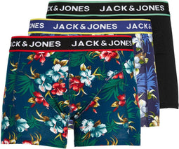 JACK&JONES ADDITIONALS JACFLOWER TRUNKS - Boxershorts - 3-pack - Zwart (3-pack)