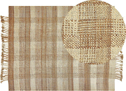 BERISSA - Modern vloerkleed - Lichtbeige - 140 x 200 cm - Jute