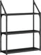 vidaXL - Wandrek - 3-laags - 60x21x78,5 - cm - bewerkt - hout - zwart