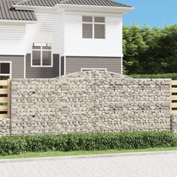 vidaXL - Schanskorven - 4 - st - gewelfd - 400x30x160/180 - cm - ijzer