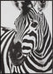 J-Line wanddecoratie Zebra - canvas - zwart/wit