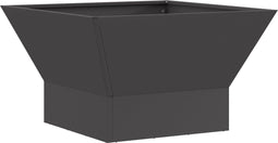 vidaXL - Tuinvuurschaal - Vierkant - Zwart - 60x60x35 - cm - Staal