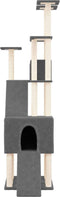 vidaXL - Kattenmeubel - met - sisal - krabpalen - 190 - cm - donkergrijs