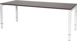 Verstelbaar Bureau - Domino 200x80 logan - wit frame