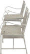 vidaXL - Tuinbank - 2-zits - 161 - cm - staal - grijs