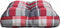 vidaXL - Palletkussen - 60x40x12 - cm - stof - ruitpatroon - rood