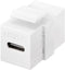 USB-C Keystone voor Patchpaneel - USB-C (v) naar USB-C (v) - Wit