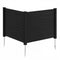 Coast Privacy Fence Tuinscherm 2 Panelen Zwart – 122 x 95 cm per Paneel – Met 3 Grondpalen