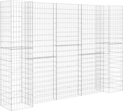 vidaXL - Gabion - plantenbak - H-vormig - 260x40x180 - cm - staaldraad