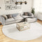 vidaXL - Vloerkleed - OVIEDO - laagpolig - Ø - 280 - cm - crèmekleurig
