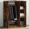 vidaXL - Kledingkast - 77x48x102 - cm - bewerkt - hout - gerookt - eikenkleurig