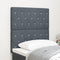 vidaXL - Hoofdbord - met - Kristallen - Knop - - - Gestoffeerd - Donkergrijs - 80 - cm - Fluweel
