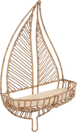 Atmosphera Wandplank Palm - Rotan - Wanddecoratie - 45 x 25 cm