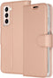 Accezz Hoesje Geschikt voor Samsung Galaxy S21 Hoesje Met Pasjeshouder - Accezz Wallet Softcase Bookcase - Rosé Goud