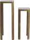 Oxe pilaar set van 2 - antiek brons/smoked glas
