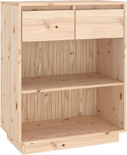 vidaXL - Wandkast - 60x34x75 - cm - massief - grenenhout