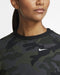 Nike Dri-FIT Get Fit Camo Sporttrui Dames - Losvallend - Zwart/Grijs - Maat L