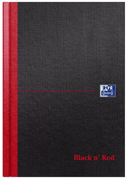 Oxford Black n' Red - Notitieboek - A5 - Gelijnd - 90g - Hardcover - Zwart