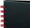 Oxford Black n' Red - Notitieboek - A5 - Ruitjes Papier - 90g - Hardcover - Zwart