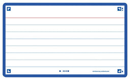 Oxford - Flashcard oxford 2.0 75x125mm 80vel 250gr lijn blauw