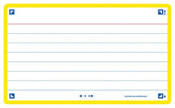 Oxford - Flashcard oxford 2.0 75x125mm 80vel 250gr lijn geel