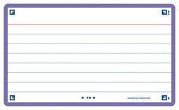 Oxford - Flashcard oxford 2.0 75x125mm 80vel 250gr lijn paars