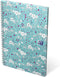 Oxford Floral - schrijfblok - B5 - Ruit 5mm - 120 pagina's - hardcover notitieboek - turquoise