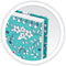 Oxford Floral - schrijfblok - B5 - Ruit 5mm - 120 pagina's - hardcover notitieboek - turquoise