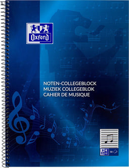 Oxford - Muziekblok - A4 - Blauw