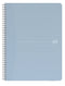OXFORD My Rec'Up spiraalblok A4 geruit 5mm 90 vel 100% gerecycled papier blauw