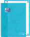 Oxford School Europeanbook - notitieboek - gekleurde rand - A4+ - lijn - 80 vel - 4 gaats - hardcover - pastel blauw