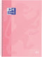 Oxford School Europeanbook - notitieboek - gekleurde rand - A4+ - lijn - 80 vel - 4 gaats - hardcover - pastel roze