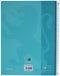 Oxford School Europeanbook - notitieboek - gekleurde rand - A4+ - lijn - 80 vel - 4 gaats - hardcover - pastel blauw