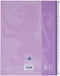 Oxford School Europeanbook - notitieboek - gekleurde rand - A4+ - lijn - 80 vel - 4 gaats - hardcover - pastel paars