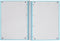 Oxford School Europeanbook - notitieboek - gekleurde rand - A4+ - lijn - 80 vel - 4 gaats - hardcover - pastel blauw