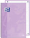 Oxford School Europeanbook - notitieboek - gekleurde rand - A4+ - lijn - 80 vel - 4 gaats - hardcover - pastel paars