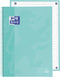 Oxford School Europeanbook - notitieboek - gekleurde rand - A4+ - lijn - 80 vel - 4 gaats - hardcover - pastel mint