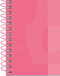 Oxford School Europeanbook - notitieboek - gekleurde rand - A4+ - lijn - 80 vel - 4 gaats - hardcover - roze